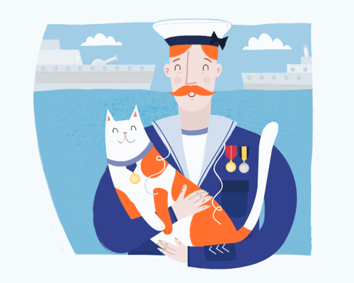 animated gif history of cats – WW1